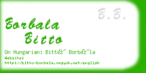 borbala bitto business card